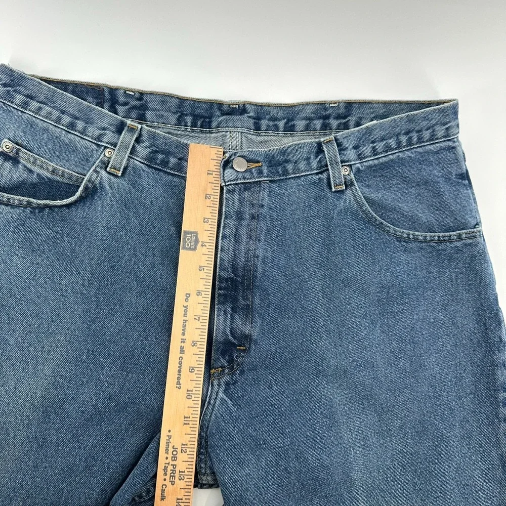 Wrangler Straight Jeans Mens 40x30 Blue Denim Relaxed Fit‎ High Rise 5-Pocket